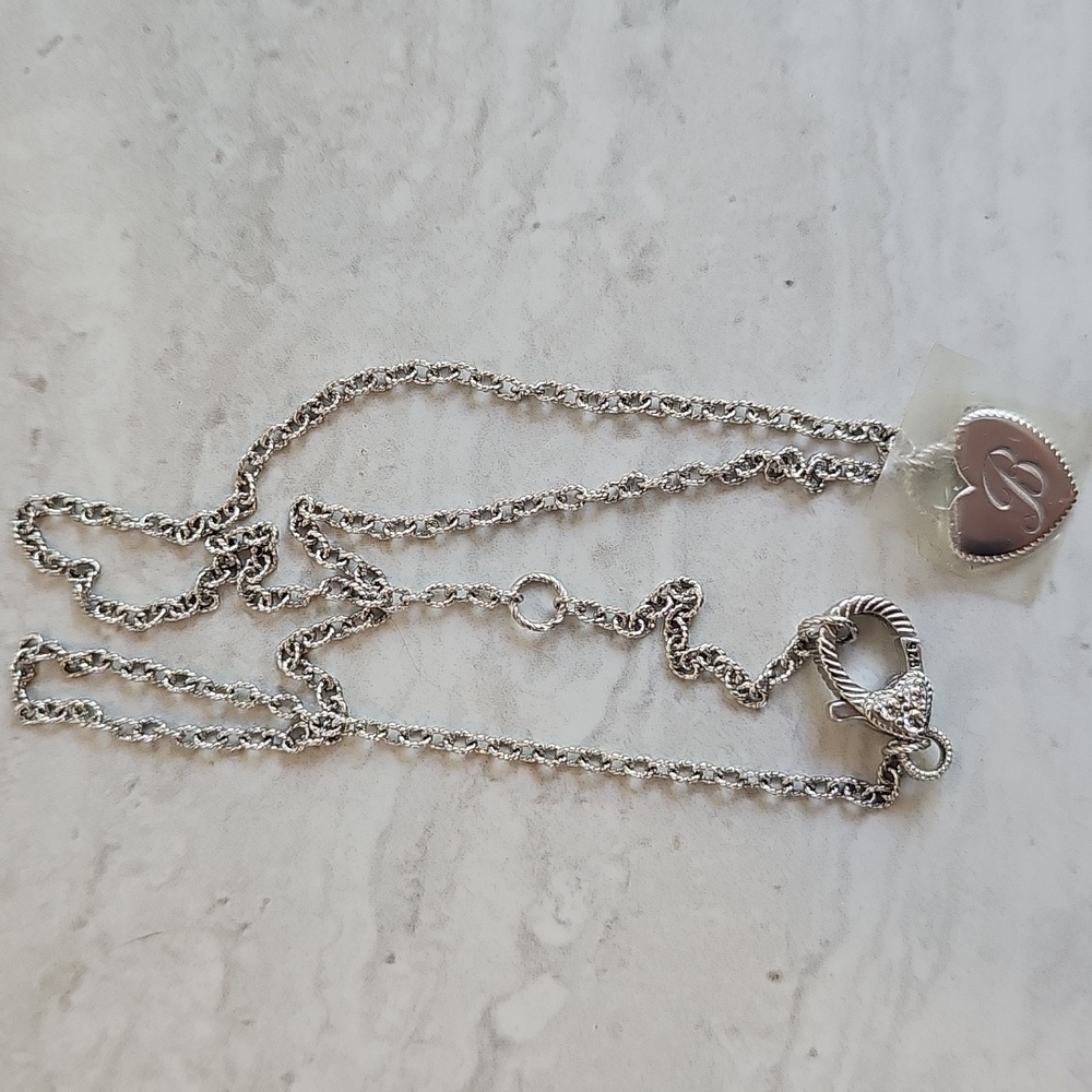 Judith Ripka Inital Necklace "B" NEW!